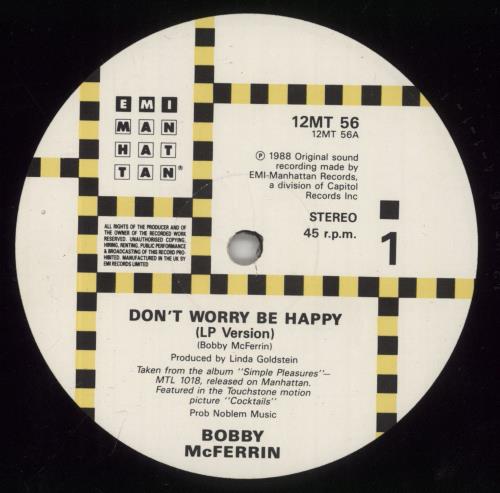 Bobby McFerrin Don't Worry Be Happy 12" vinyl single (12 inch record / Maxi-single) UK BMC12DO388258