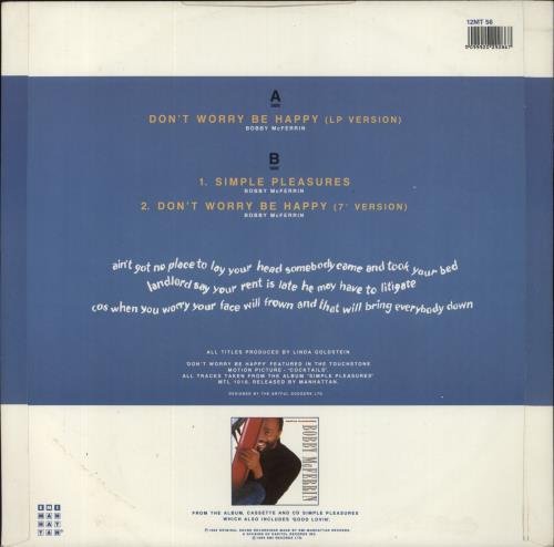 Bobby McFerrin Don't Worry Be Happy 12" vinyl single (12 inch record / Maxi-single) UK BMC12DO388258