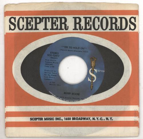 Bobby Moore Try To Hold On 7" vinyl single (7 inch record / 45) US 0QC07TR733562