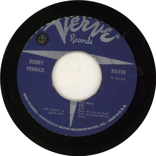 Bobby Pedrick Maybe 7" vinyl single (7 inch record / 45) US 0XY07MA737646
