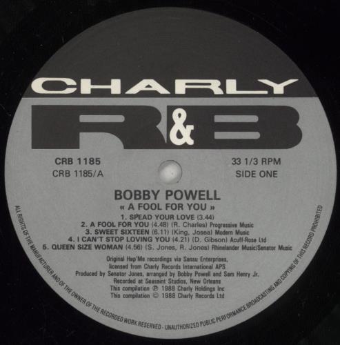 Bobby Powell A Fool For You vinyl LP album (LP record) UK EQ9LPAF889650