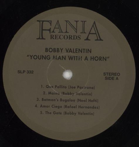 Bobby Valentin Young Man With A Horn vinyl LP album (LP record) US B7ZLPYO854525