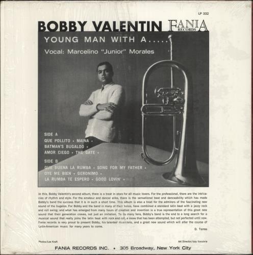 Bobby Valentin Young Man With A Horn vinyl LP album (LP record) US B7ZLPYO854525