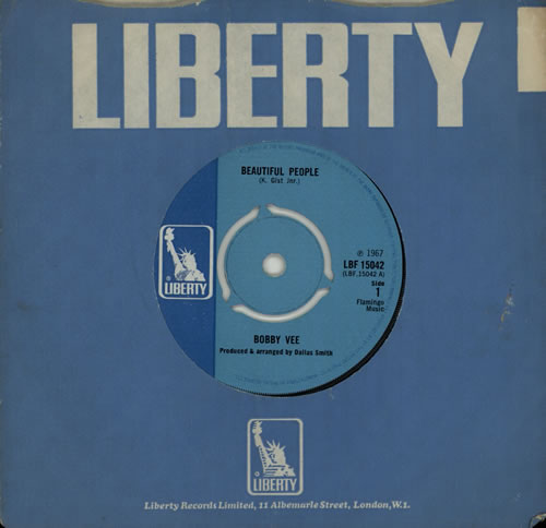 Bobby Vee Beautiful People 7" vinyl single (7 inch record / 45) UK BYV07BE572389