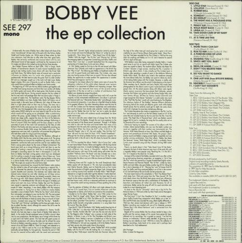Bobby Vee The EP Collection vinyl LP album (LP record) UK BYVLPTH789764