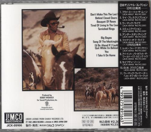 Bobby Womack BW Goes C & W CD album (CDLP) Japanese YBBCDBW851316