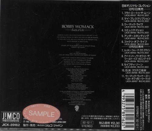 Bobby Womack Facts Of Life CD album (CDLP) Japanese YBBCDFA894352