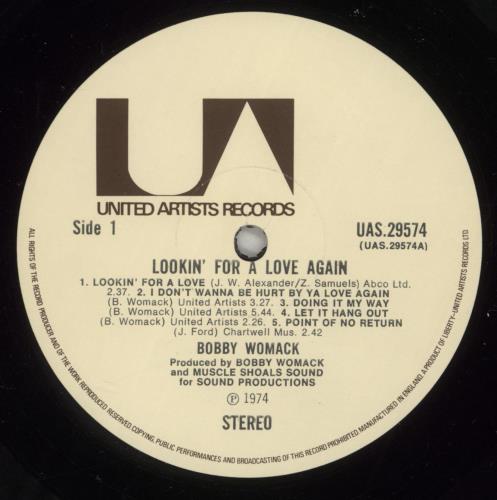 Bobby Womack Looking For A Love Again vinyl LP album (LP record) UK YBBLPLO741553