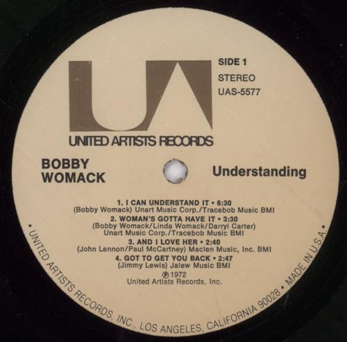 Bobby Womack Understanding - EX vinyl LP album (LP record) US YBBLPUN891941