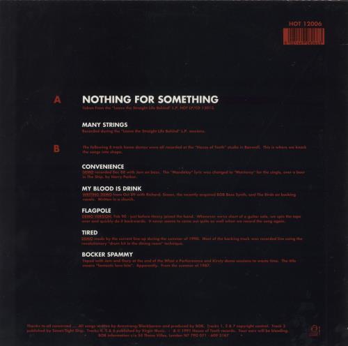 Bob Nothing For Something 12" vinyl single (12 inch record / Maxi-single) UK H9912NO864382