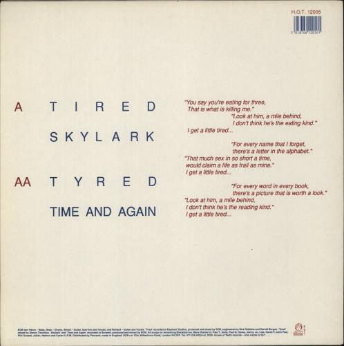 Bob Tired 12" vinyl single (12 inch record / Maxi-single) UK H9912TI864275