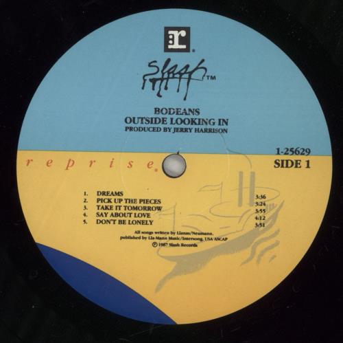 Bodeans Outside Looking In vinyl LP album (LP record) US BFPLPOU880948