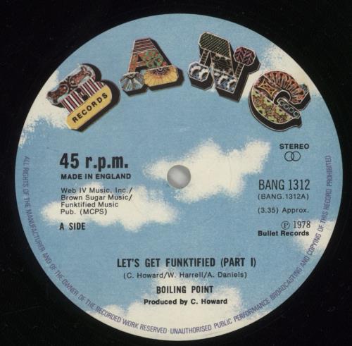 Boiling Point Let's Get Funktified 12" vinyl single (12 inch record / Maxi-single) UK BP-12LE412900