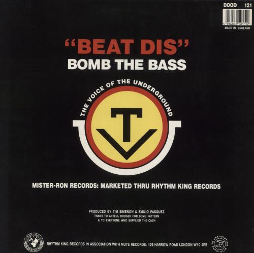 Bomb The Bass Beat Dis 12" vinyl single (12 inch record / Maxi-single) UK BTB12BE116062