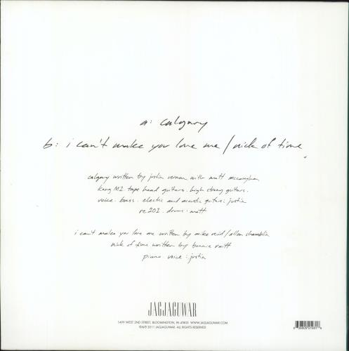 Bon Iver Calgary 12" vinyl single (12 inch record / Maxi-single) US BVA12CA795378