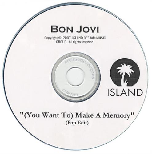 Bon Jovi (You Want To) Make A Memory CD-R acetate US BONCRYO406807