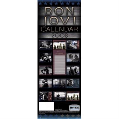 Bon Jovi 2008 Official Slim Calendar calendar UK BONCAOF409580