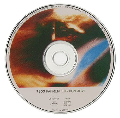 Bon Jovi 7800o Fahrenheit CD album (CDLP) Japanese BONCDOF479604