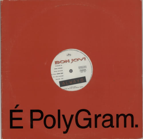 Bon Jovi Always 12" vinyl single (12 inch record / Maxi-single) Brazilian BON12AL599887