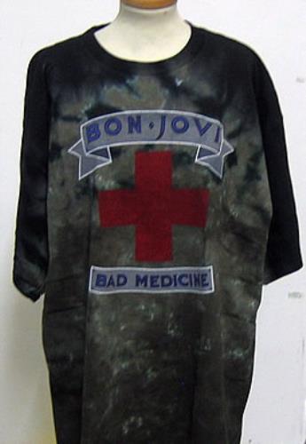Bon Jovi Bad Medicine Tie-Dye T-Shirt - Medium t-shirt UK BONTSBA389417
