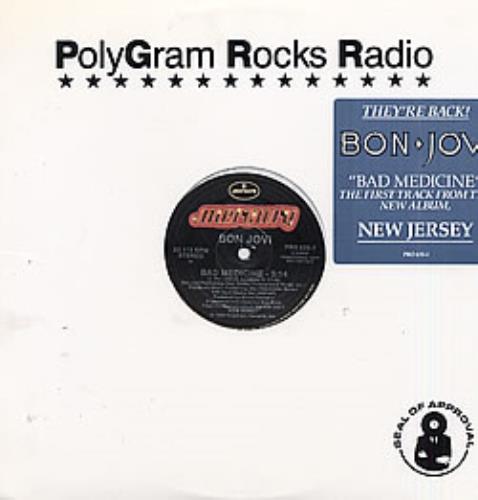 Bon Jovi Bad Medicine 12" vinyl single (12 inch record / Maxi-single) US BON12BA25309