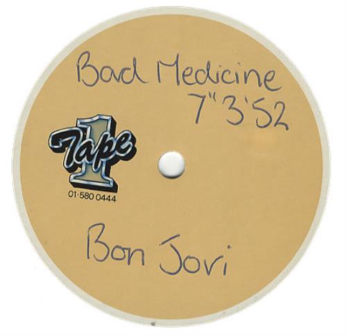 Bon Jovi Bad Medicine 7" vinyl single (7 inch record / 45) UK BON07BA382788