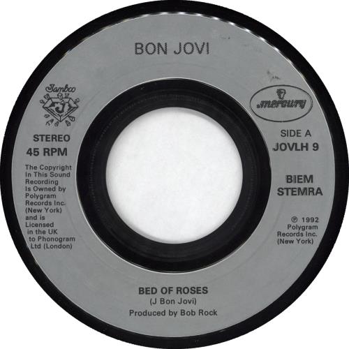 Bon Jovi Bed Of Roses - Jukebox 7" vinyl single (7 inch record / 45) UK BON07BE350170