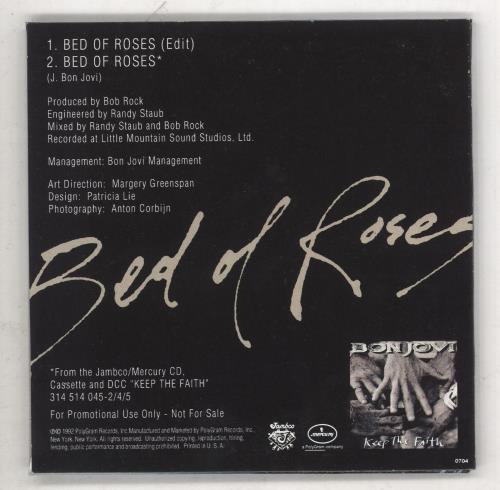 Bon Jovi Bed Of Roses - Misprint CD single (CD5 / 5") US BONC5BE738339