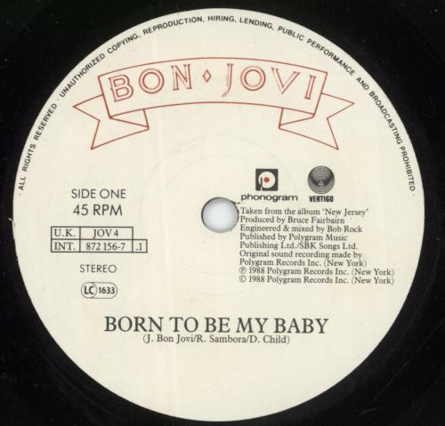 Bon Jovi Born To Be My Baby - Calendar Pack - EX 7" single box set UK BON7XBO05277
