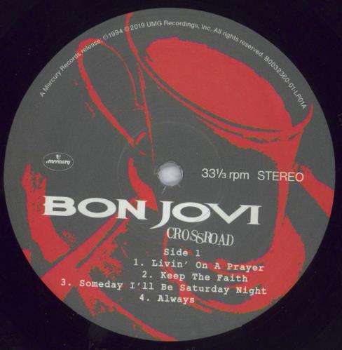 Bon Jovi Cross Road: The Best Of 2-LP vinyl record set (Double LP Album) US BON2LCR826190