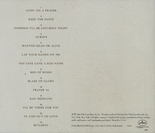 Bon Jovi Cross Road CD album (CDLP) US BONCDCR78581