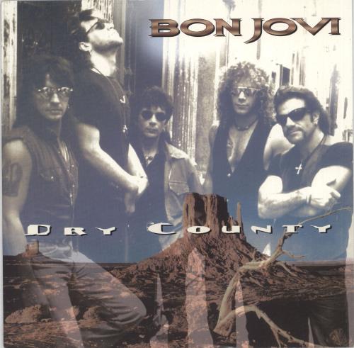 Bon Jovi Dry County 7" vinyl single (7 inch record / 45) UK BON07DR712332