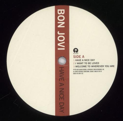 Bon Jovi Have A Nice Day - 180gram 2-LP vinyl record set (Double LP Album) UK BON2LHA805831