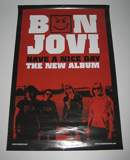 Bon Jovi Have A Nice Day [Red] poster Taiwanese BONPOHA358030