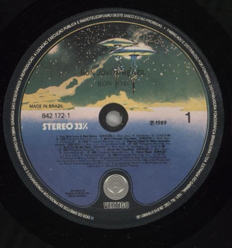 Bon Jovi In Brazil vinyl LP album (LP record) Brazilian BONLPIN20812