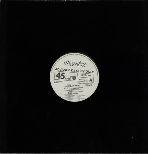 Bon Jovi Keep The Faith 12" vinyl single (12 inch record / Maxi-single) UK BON12KE60853