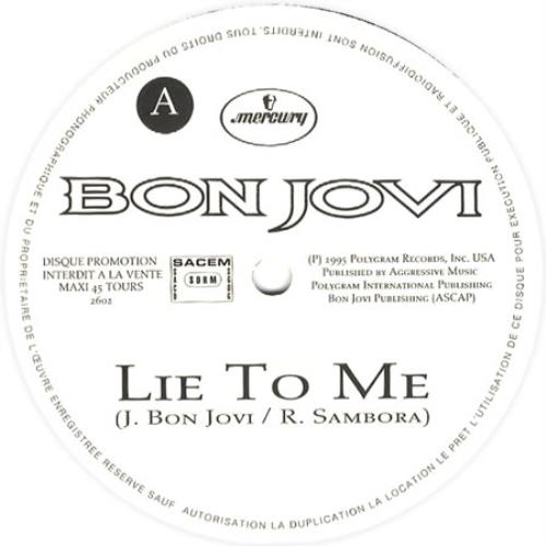 Bon Jovi Lie To Me 12" vinyl single (12 inch record / Maxi-single) French BON12LI463082