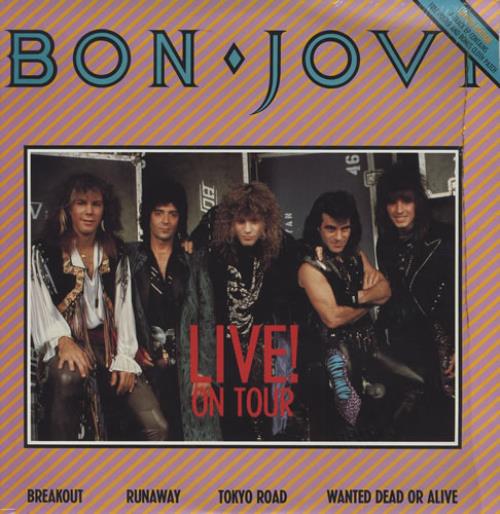Bon Jovi Live! On Tour + Patch/Poster 12" vinyl single (12 inch record / Maxi-single) Australian BON12LI429185