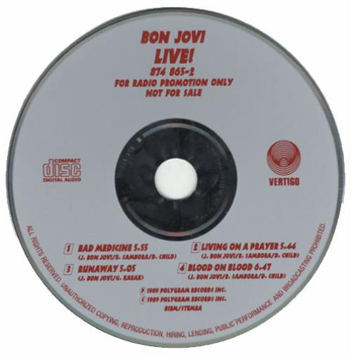 Bon Jovi Live! CD single (CD5 / 5") Japanese BONC5LI433728