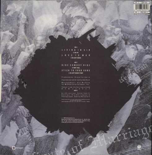 Bon Jovi Living In Sin 12" vinyl single (12 inch record / Maxi-single) UK BON12LI00526