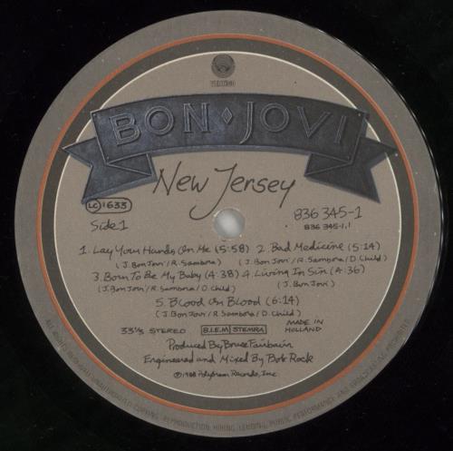 Bon Jovi New Jersey - EX vinyl LP album (LP record) Dutch BONLPNE868930