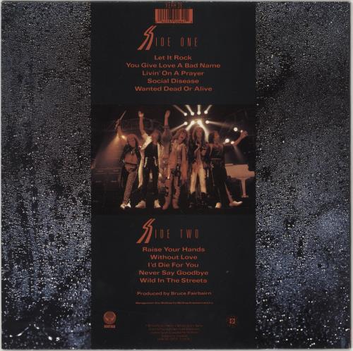 Bon Jovi Slippery When Wet - 1 Song Sticker vinyl LP album (LP record) UK BONLPSL732656