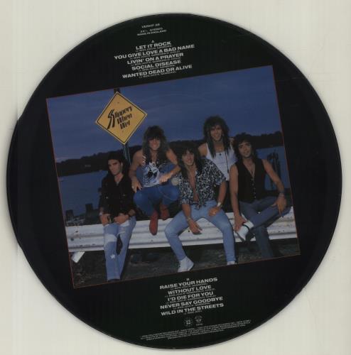 Bon Jovi Slippery When Wet picture disc LP (vinyl picture disc album) UK BONPDSL16667