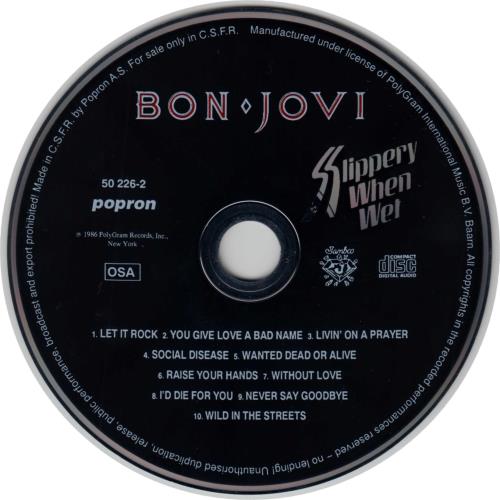 Bon Jovi Slippery When Wet CD album (CDLP) Czech BONCDSL738276