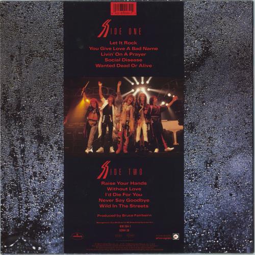 Bon Jovi Slippery When Wet vinyl LP album (LP record) Dutch BONLPSL770338