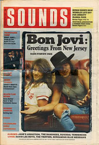 Bon Jovi Sounds magazine UK BONMASO297678