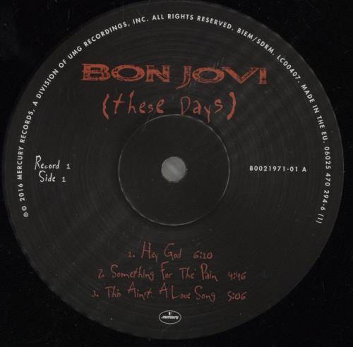 Bon Jovi These Days - 180gram - EX 2-LP vinyl record set (Double LP Album) UK BON2LTH888272