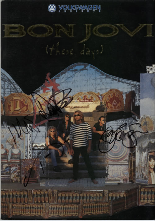 Bon Jovi These Days - Fullly Autographed tour programme UK BONTRTH364632