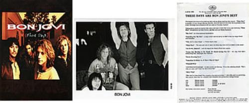 Bon Jovi These Days Are Bon Jovi's Best media press pack UK BONPPTH294761