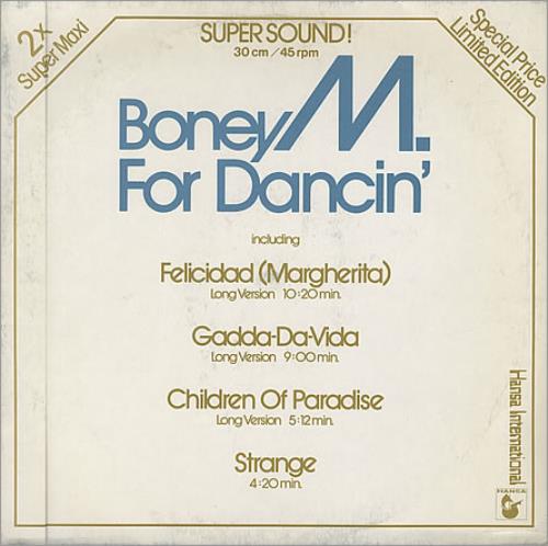 Boney M For Dancin' 12" vinyl single (12 inch record / Maxi-single) German BOM12FO402719